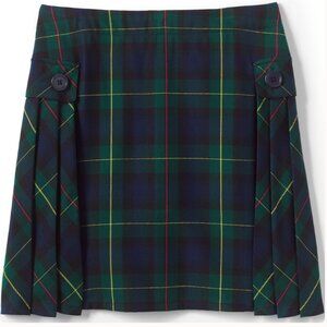 Lands' End School Uniform Girls Side Pleat Plaid Skort (Used)